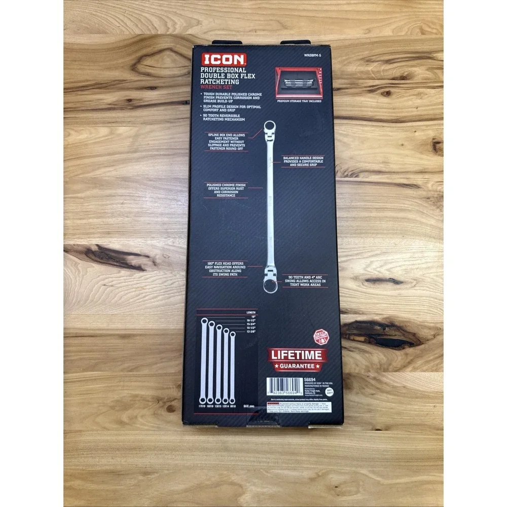 Icon Tools Double Box End Wrench & Flex Head Double Box End & Offset Box Wrench